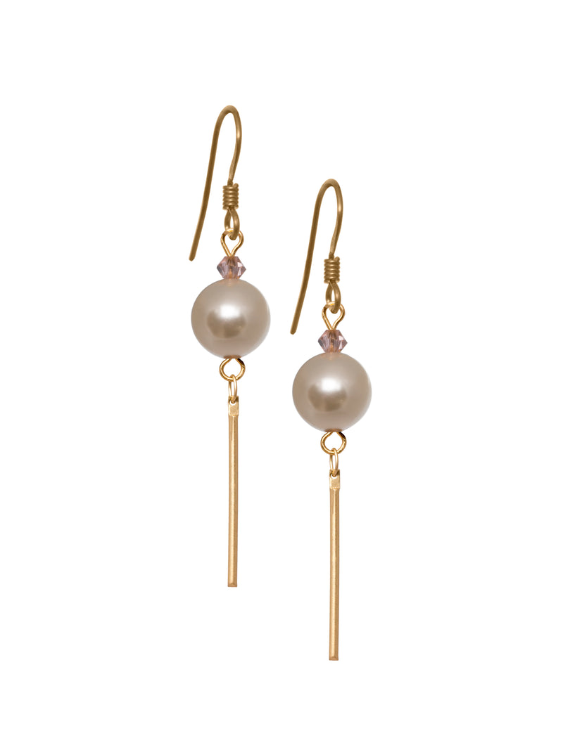 Pearl Long Drop Earrings